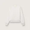 Star unisex sweatshirt in gray cotton with embroidery and crystals