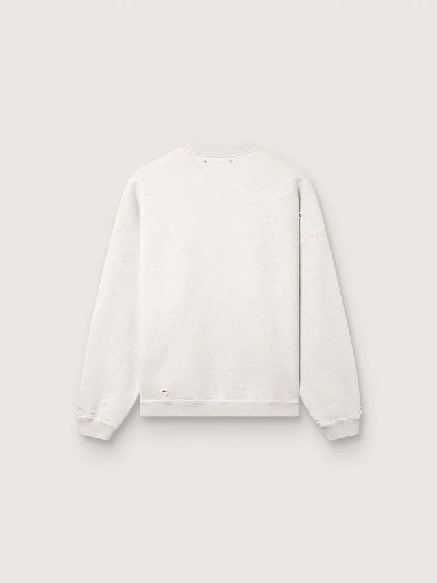 Star unisex sweatshirt in gray melange cotton with 'Star' embroidery