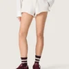 Star women’s shorts in gray melange fleece