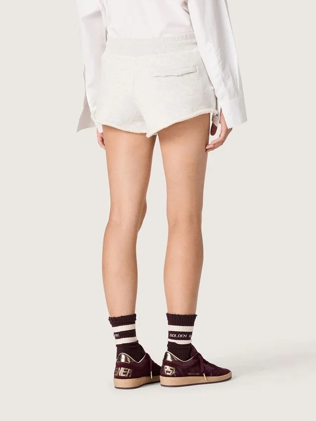 Star women’s shorts in gray melange fleece