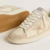 Stardan in cream-colored suede and leather with Swarovski and a suede star