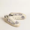 Stardan in white leather and mesh with white leather star