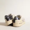 Stardan in white leather and mesh with white leather star