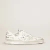 Stardan sneakers in white leather with lived-in treatment