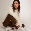 Stardan sneakers in white leather with lived-in treatment