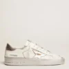 Stardan sneakers with silver metallic leather star and heel tab