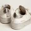 Stardan sneakers with silver metallic leather star and heel tab