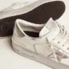 Stardan sneakers with silver metallic leather star and heel tab