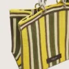 Striped Spiaggina Bag in yellow, green and brown