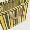 Striped Spiaggina Bag in yellow, green and brown