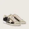 Super-Star in black glitter with cream star and suede inserts
