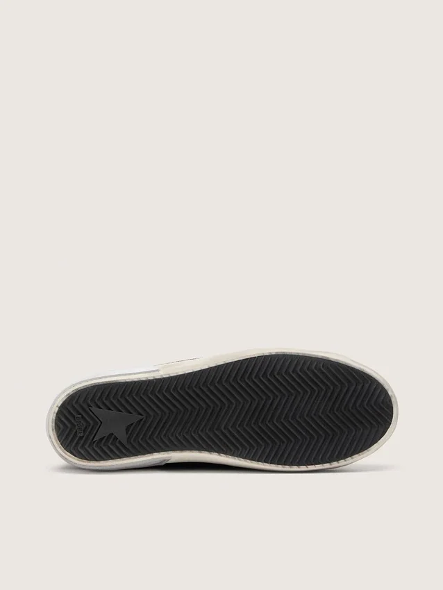 Super-Star in black glitter with cream star and suede inserts