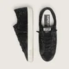 Super-Star in black suede with Swarovski crystals and black suede star