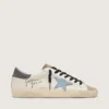 Super-Star in nappa leather with light blue suede star and gray leather heel tab