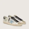 Super-Star in nappa leather with light blue suede star and gray leather heel tab