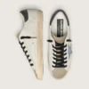 Super-Star in nappa leather with light blue suede star and gray leather heel tab