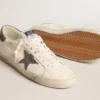Super-Star in nappa with gray suede star and heel tab