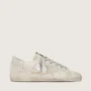 Super-Star in nubuck with Swarovski crystals and ice-gray suede star