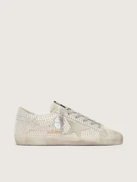 Super-Star in nubuck with Swarovski crystals and ice-gray suede star