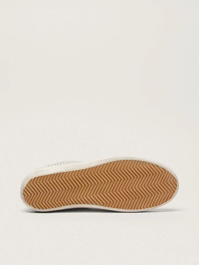 Super-Star in nubuck with Swarovski crystals and ice-gray suede star