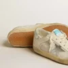 Super-Star in white leather and suede with silver and gold leather star