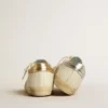 Super-Star in white leather and suede with silver and gold leather star