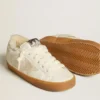 Super-Star in white nappa with suede star and shearling lining