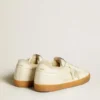 Super-Star in white nappa with suede star and shearling lining