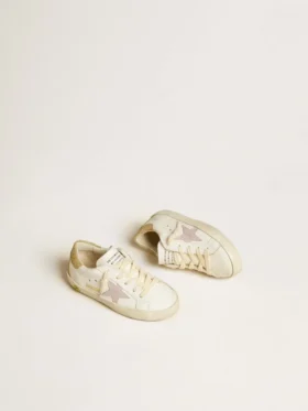 Super-Star Junior with lilac leather star and glitter heel tab