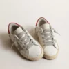 Super-Star Junior with suede star and red leather heel tab