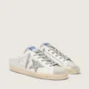 Super-Star Sabot with a platinum glitter star and suede tongue