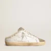 Super-Star Sabots with white leather star and shearling lining
