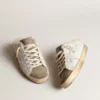 Super-Star Sabots with white leather star and shearling lining