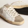 Super-Star Sabots with white leather star and shearling lining