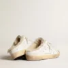 Super-Star Sabots with white leather star and shearling lining