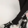 Super-Star sneakers in silver leather with suede inserts