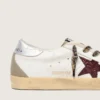 Super-Star with burgundy glitter star and silver heel tab