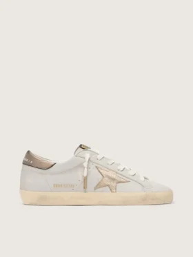 Super-Star with crackle leather star and metallic foiled leather heel tab
