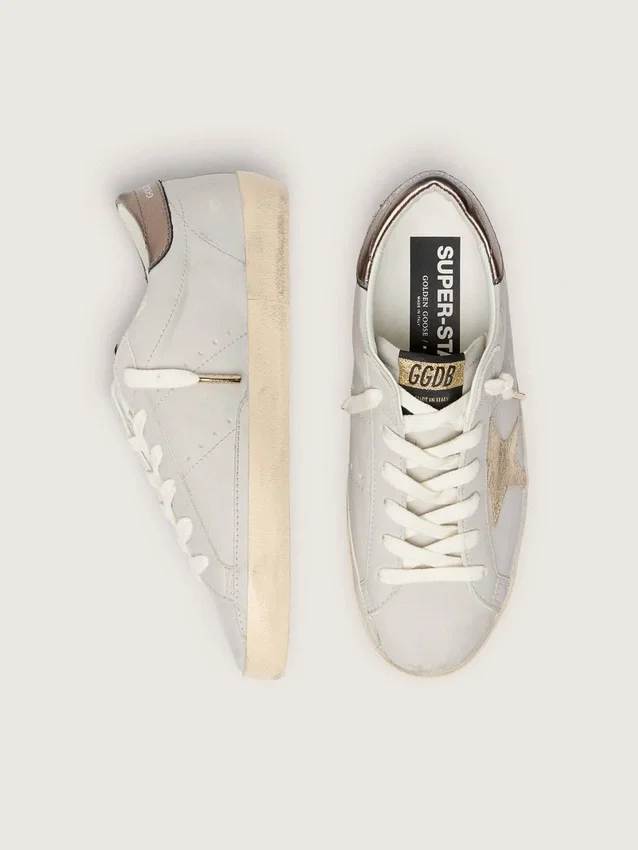 Super-Star with crackle leather star and metallic foiled leather heel tab