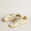 Super-Star with silver leather star and crocodile-print leather heel tab