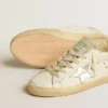 Super-Star with silver leather star and crocodile-print leather heel tab