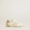 Super-Star Young with lilac leather star and glitter heel tab