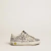Junior Super-Star with silver glitter and suede details