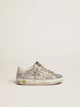 Junior Super-Star with silver glitter and suede details