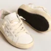 Super-Star Young with silver leather star and pink heel tab