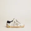 Junior Super-Star with gray suede star and blue heel tab