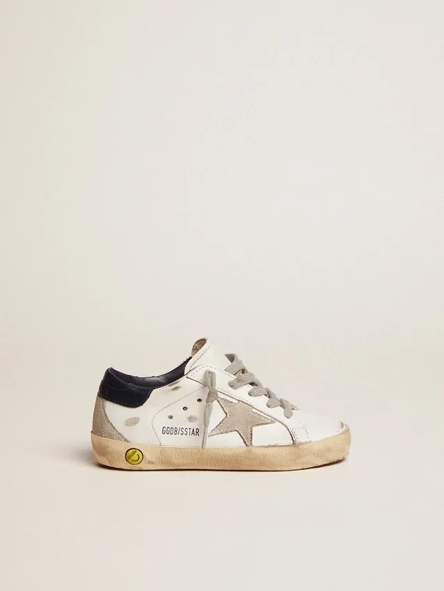 Junior Super-Star with gray suede star and blue heel tab