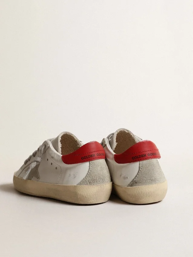 Super-Star Young with suede star and red leather heel tab