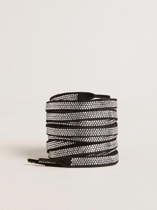 Swarovski laces with contrasting white logo