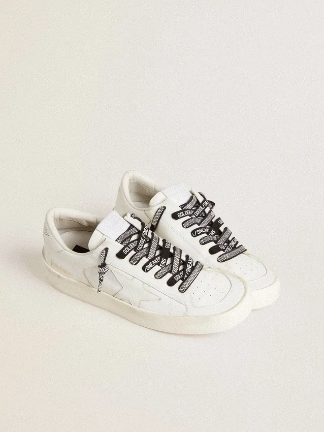Swarovski laces with contrasting white logo